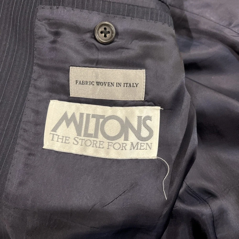 Lauren Ralph Lauren Polo Navy Blue Pinstripe Wool Suit Size‎ 44S
